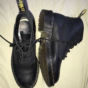 Dr Martens flat leather ankle boots